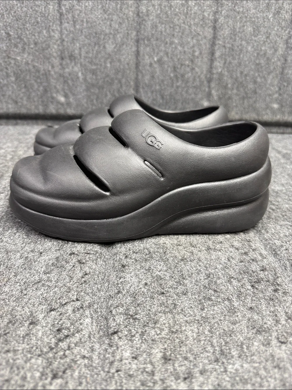 UGG Black Textured Insole Clog